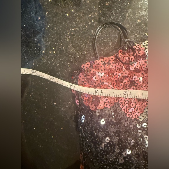 Helsi Black Strapless Sequin Heart Gown Maxi Dress Glam Valentine’s Size XS NWT - Picture 7 of 7